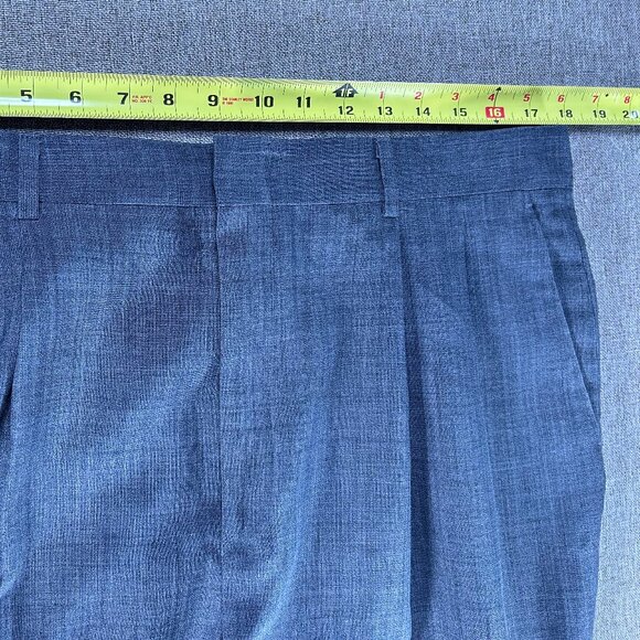 Haggar Pleated Wool Blend Dress Pants Men's 36 x 32 Gray Business Office - Picture 8 of 13